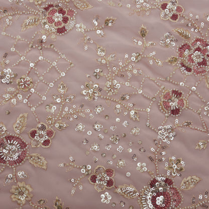 Georgette Sequins Embroidery Fabric