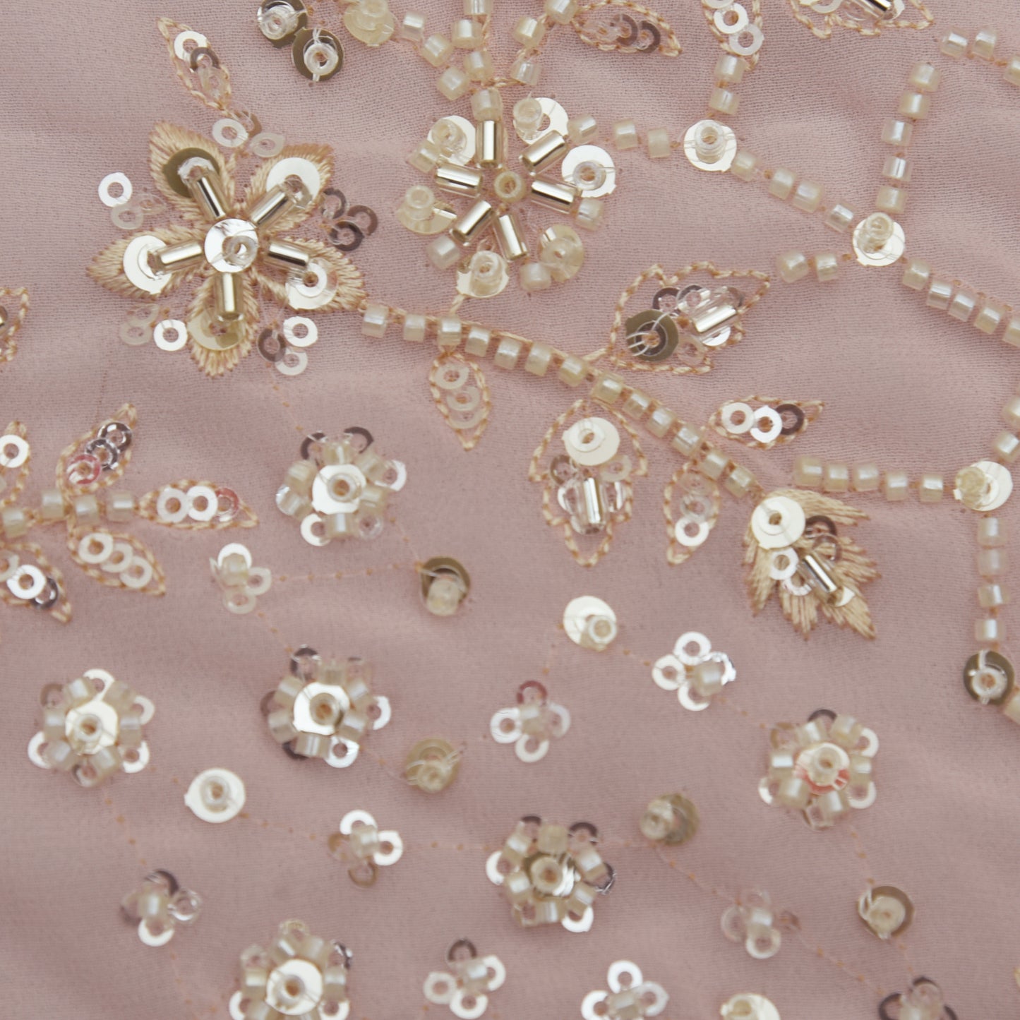 Georgette Sequins Embroidery Fabric