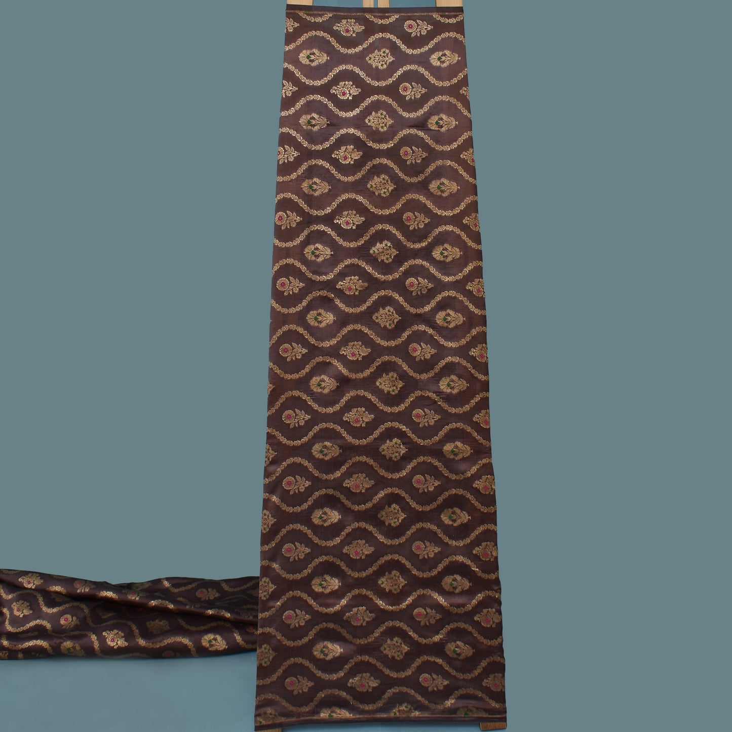 Brown Color Brocade Fabric