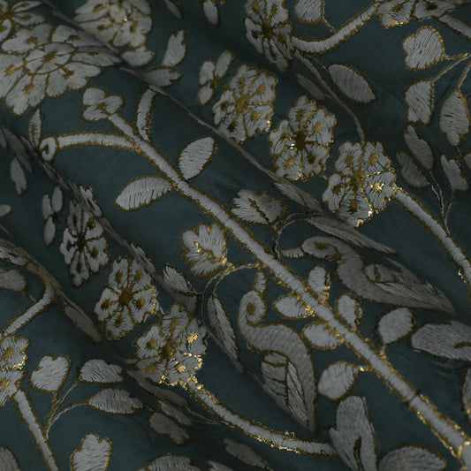 Colored Color Cotton Border Embroidery Fabric