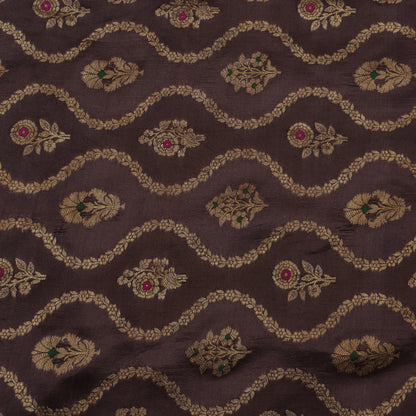 Brown Color Brocade Fabric