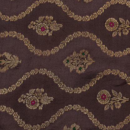 Brown Color Brocade Fabric