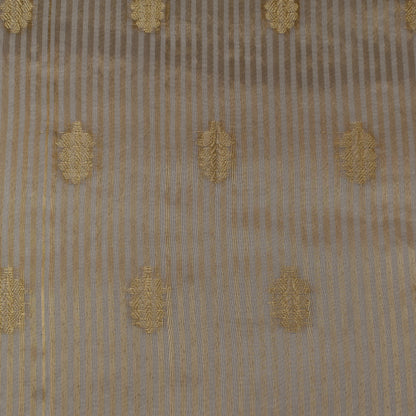 Beige Color Crush Tissue Boota Fabric