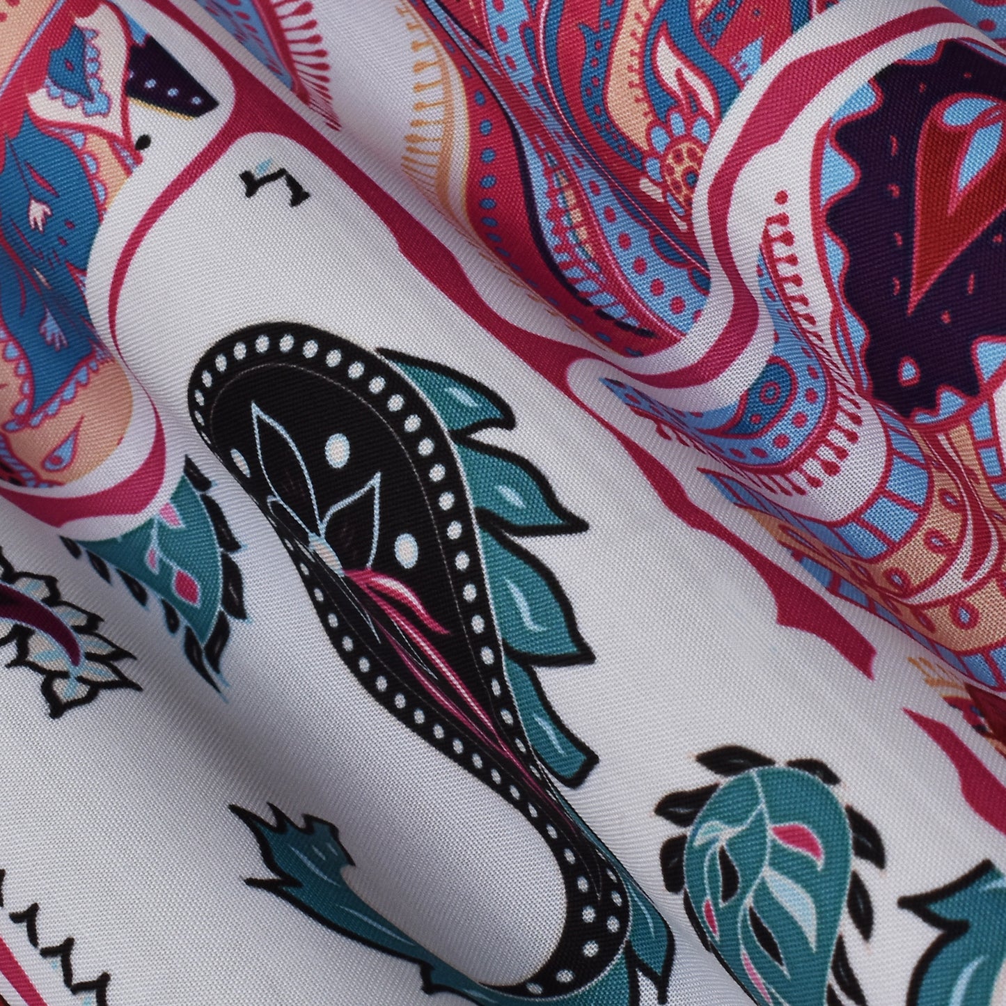 Colored Reyon Print Fabric