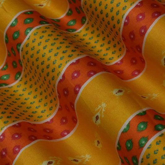 Multi Color Modal Satin Print Fabric