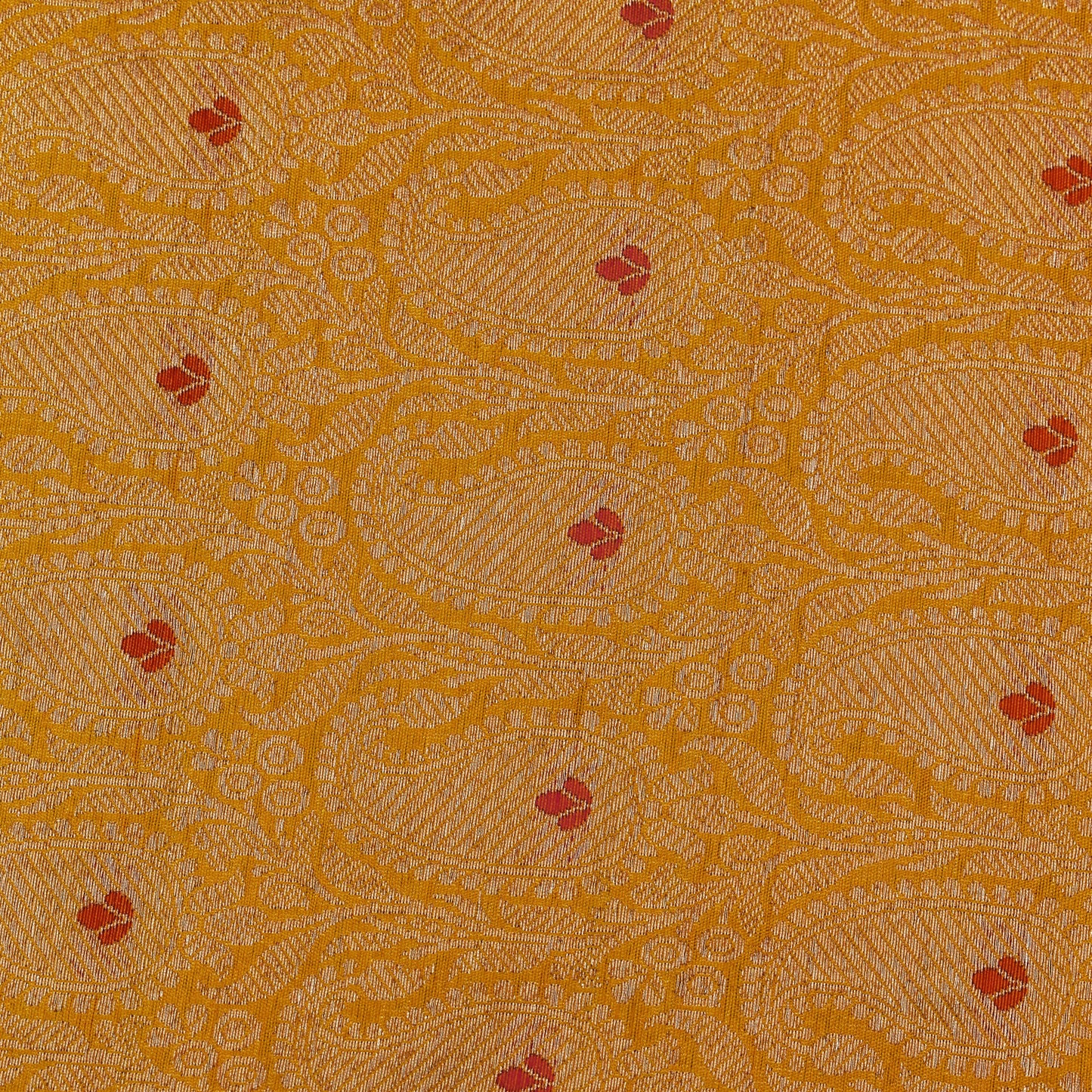 Yellow Color Brocade Fabric