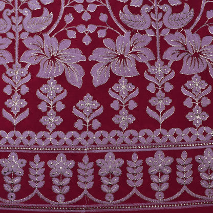 Colored Color Cotton Border Embroidery Fabric