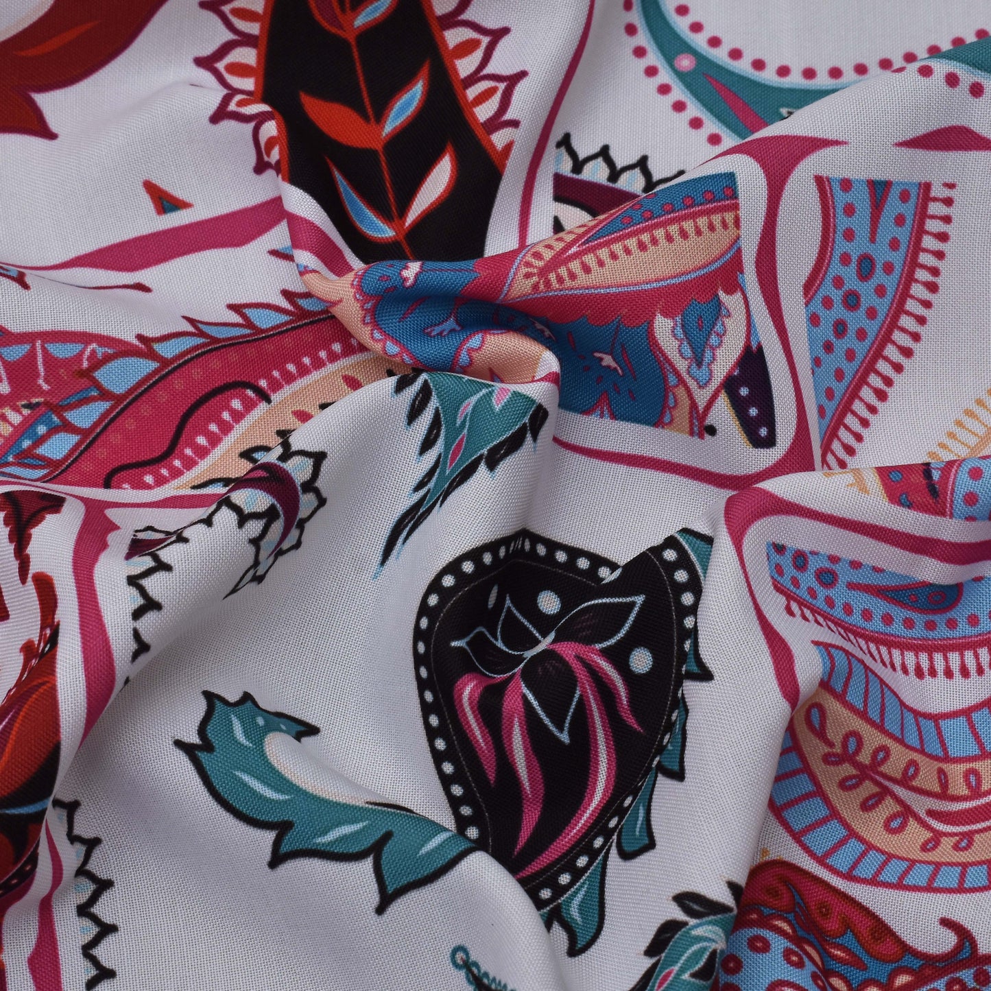 Colored Reyon Print Fabric