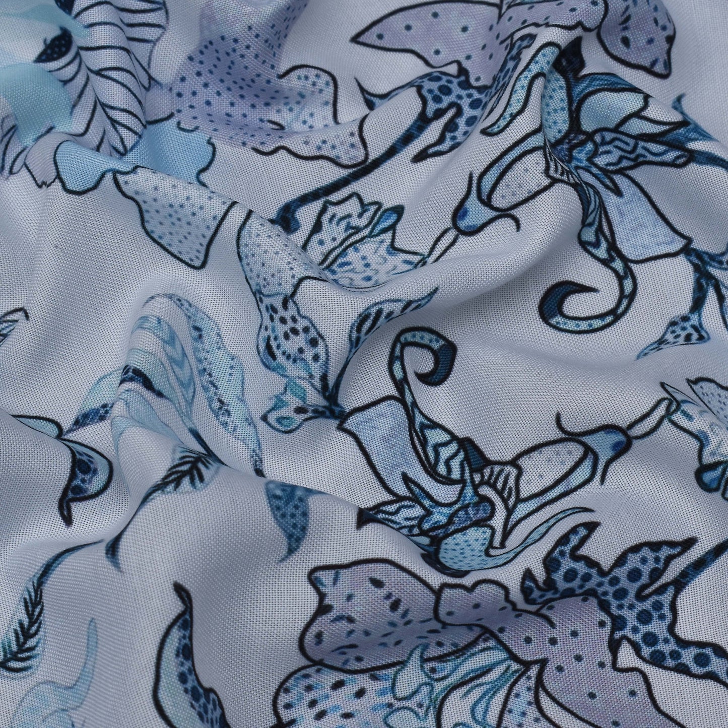 Colored Rayon Print Fabric