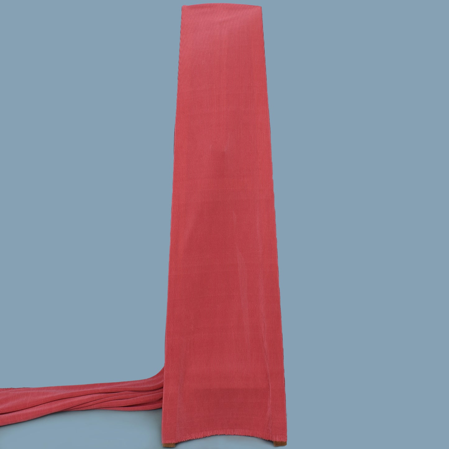 Salmon Pink Color Crush Satin Fabric