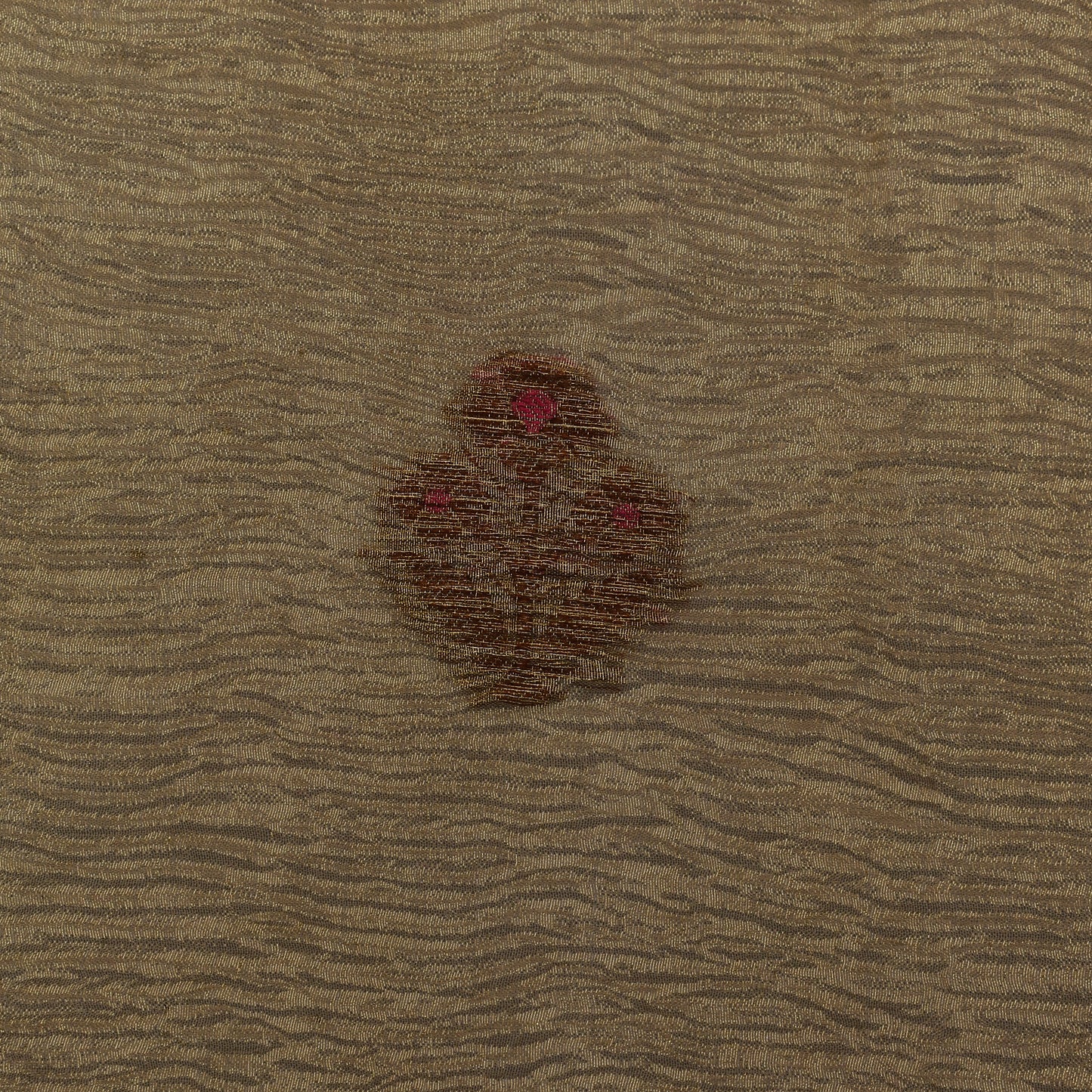 Brown Color Crush Tissue Boota Fabric