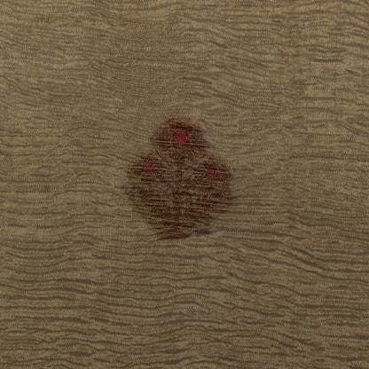 Brown Color Crush Tissue Boota Fabric