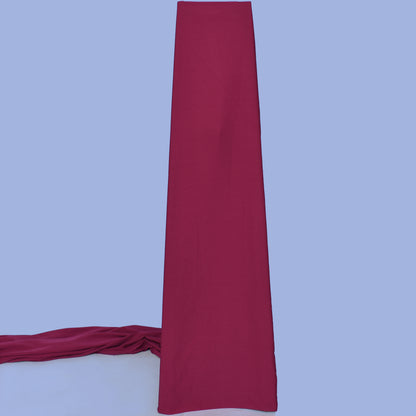 Dark Pink Solid Color Banana Crepe Fabric