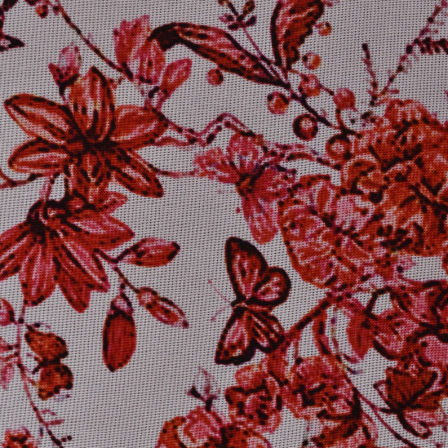 Colored Reyon Print Fabric