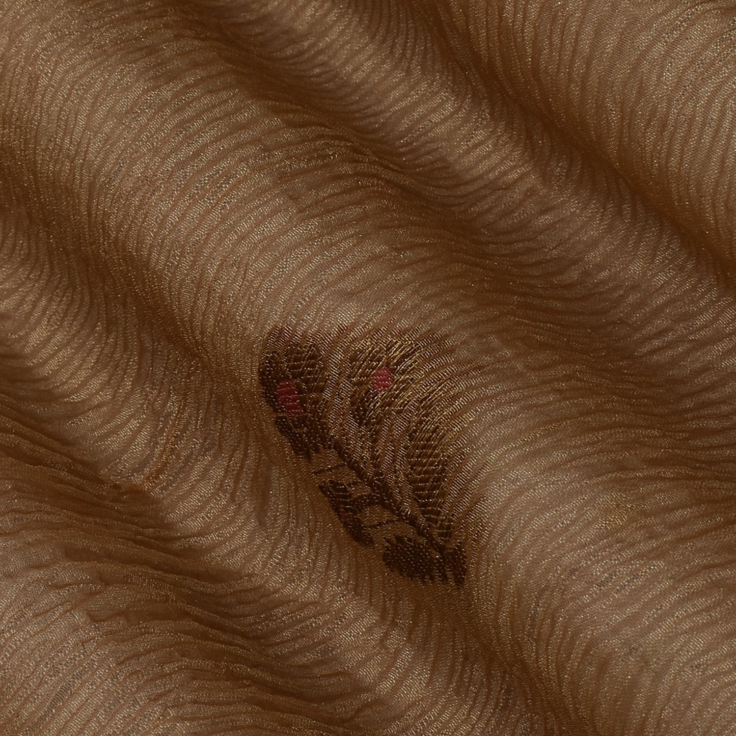 Sand  Color Crush Tissue Boota Fabric