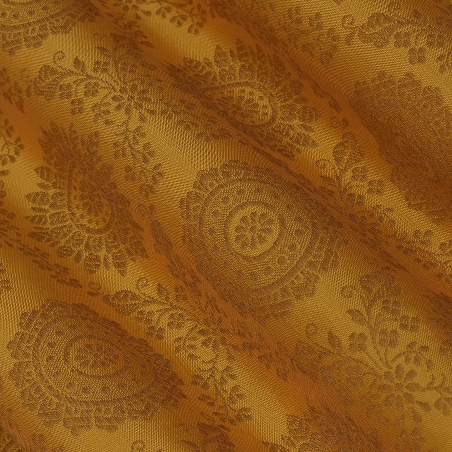 Mustard Color Brocade Fabric