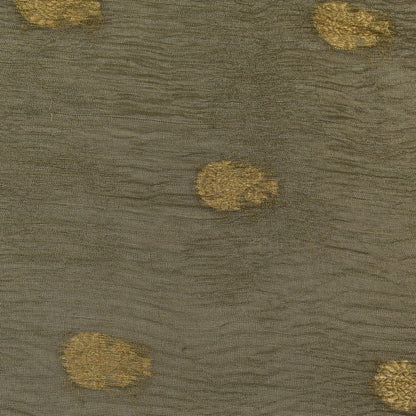 Moss Green Color Crush Tissue Booti Fabric