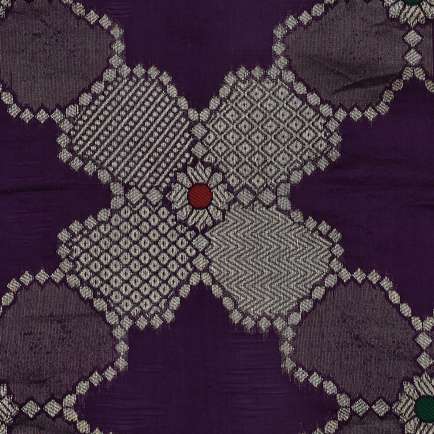 Purple Color Katan Meena Brocade Fabric