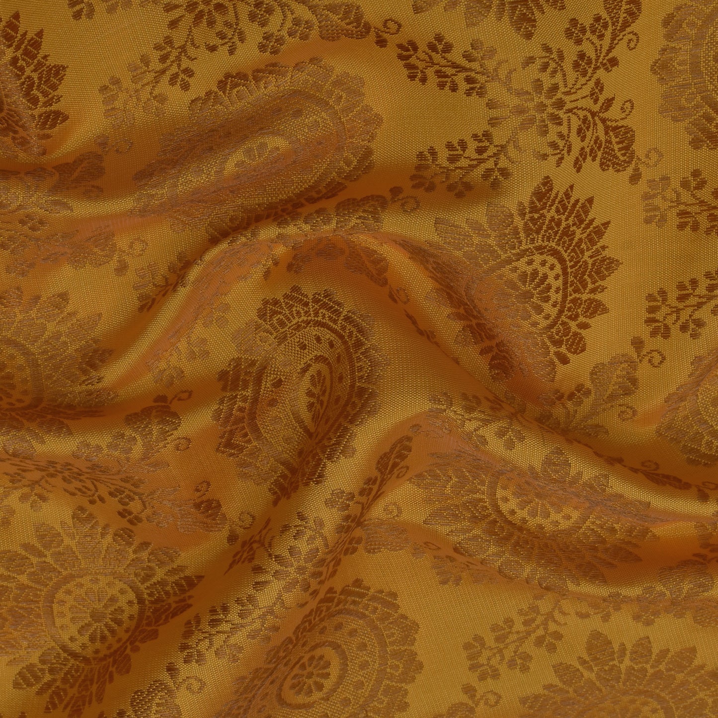 Mustard Color Brocade Fabric