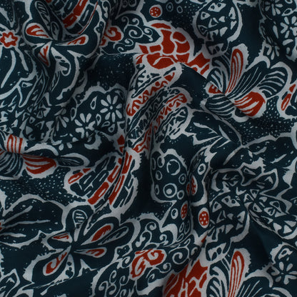 Multi Color Modal Satin Print Fabric