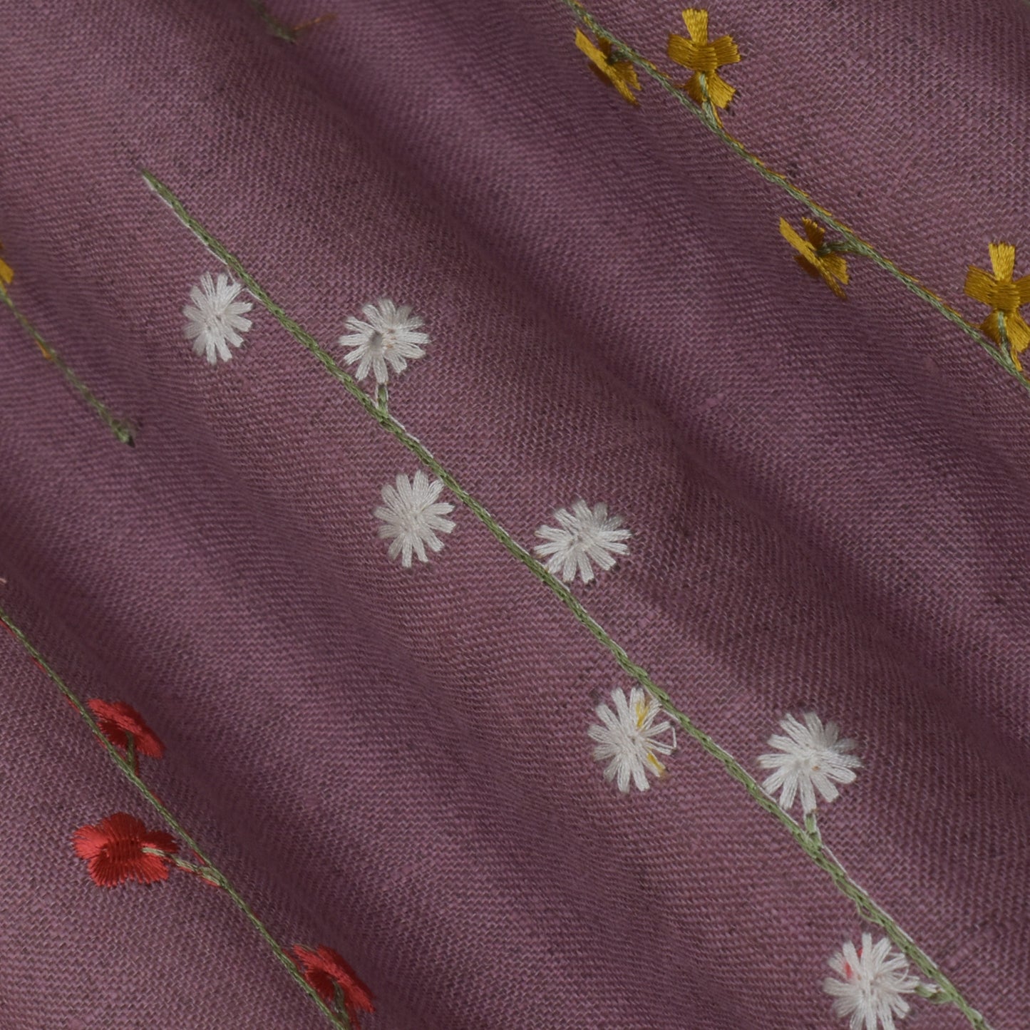 Move  Color Linen Embroidery Fabric