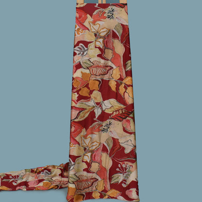 Multi Color Modal Satin Print Fabric