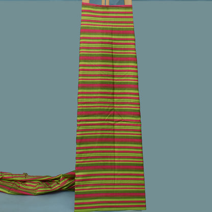 Multicolor Slub Chanderi Print Fabric