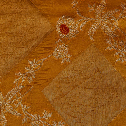 Mustard Color Katan Meena Brocade Fabric