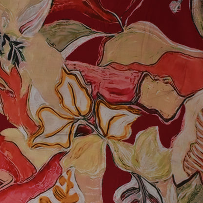 Multi Color Modal Satin Print Fabric