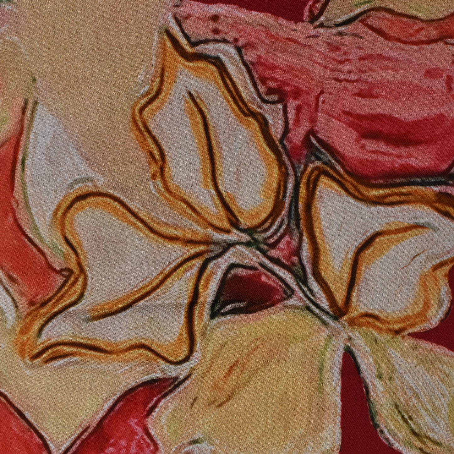 Multi Color Modal Satin Print Fabric