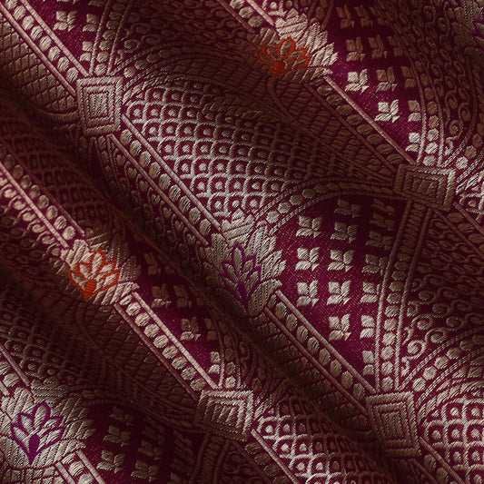 Purple Color Brocade Fabric