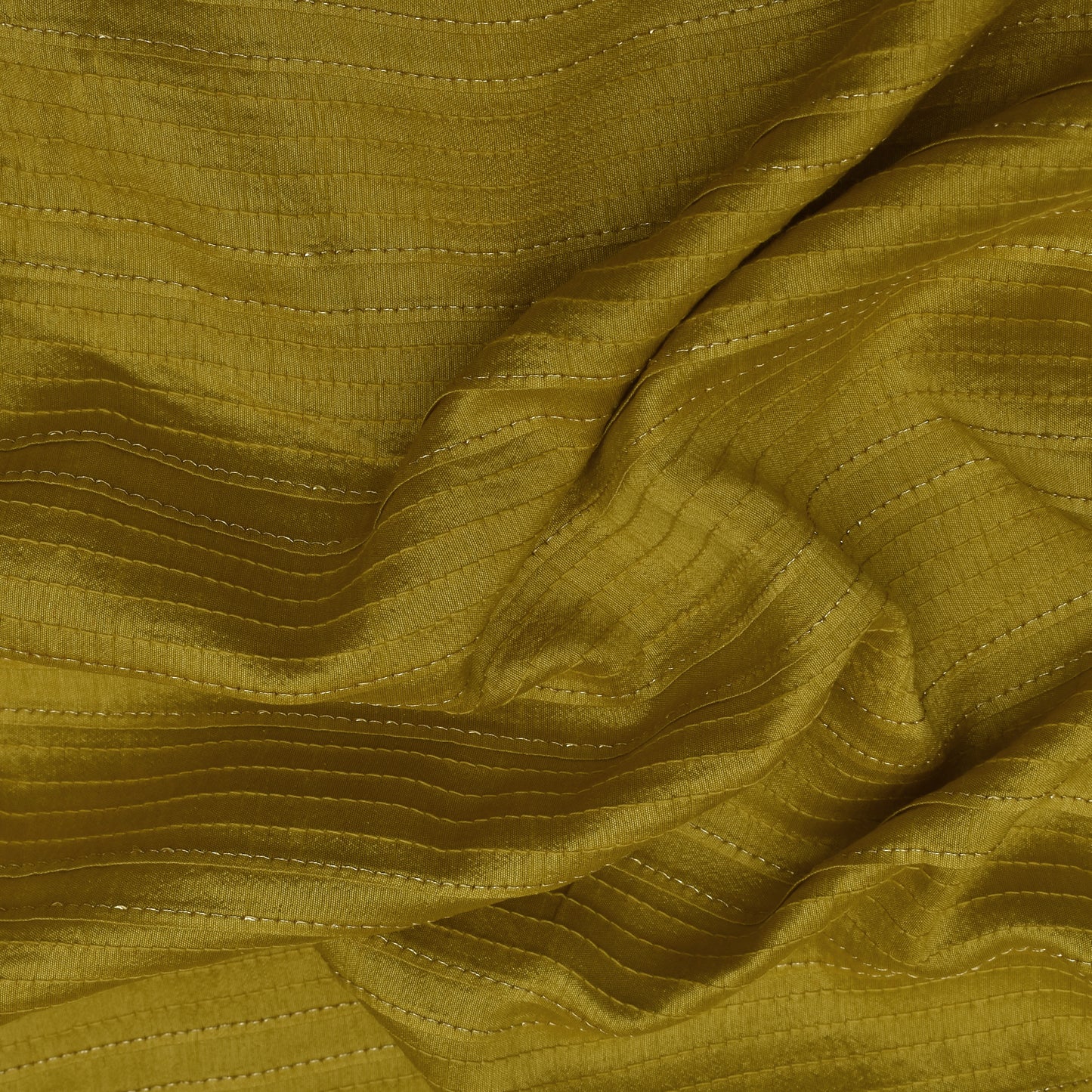 Mustard Color Slub Silk Pintex Fabric