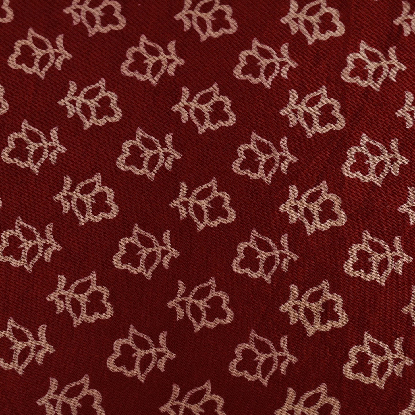 Red Color Gajji Silk Print Fabric