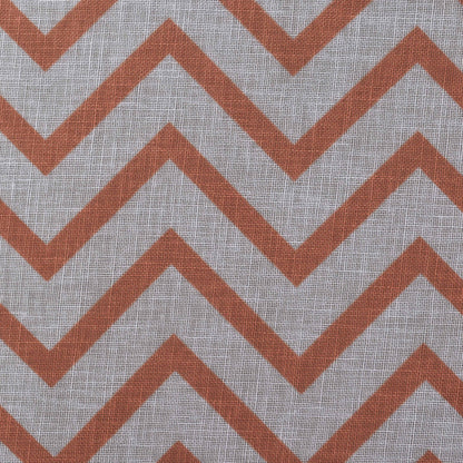 Rust Color Linen Digital Print Fabric