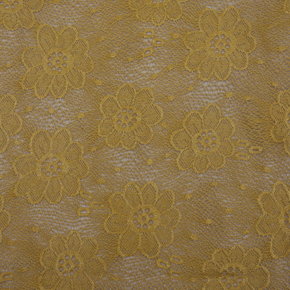 Beige Color Chantilly Lace Fabric