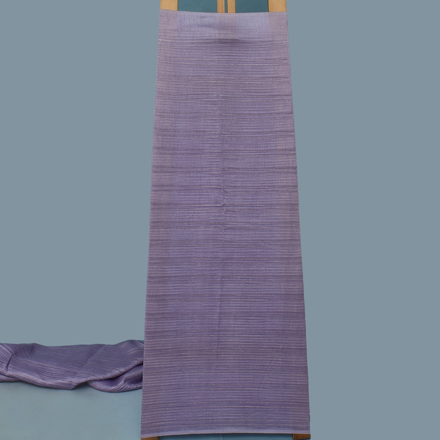 Lavender Color Slub Silk Pintex Fabric