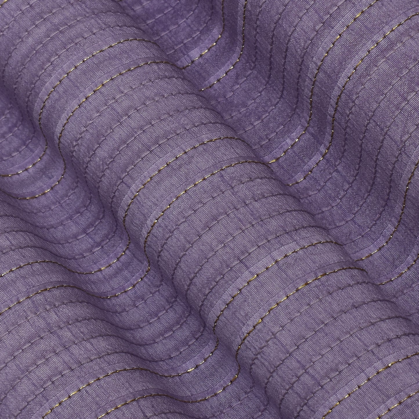 Lavender Color Slub Silk Pintex Fabric