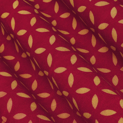 Magenta Pink Color Gajji Silk Print Fabric