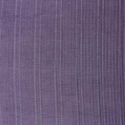 Lavender Color Slub Silk Pintex Fabric