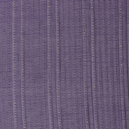 Lavender Color Slub Silk Pintex Fabric