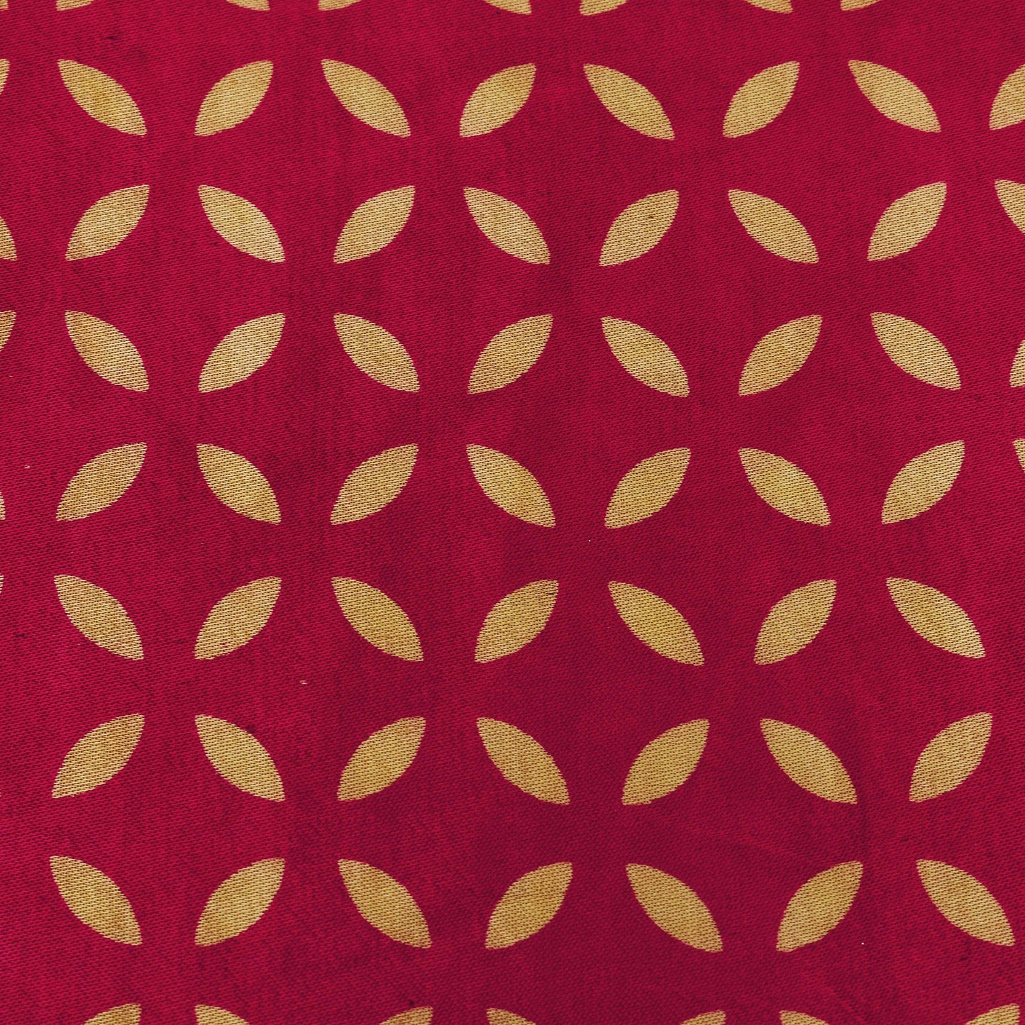 Magenta Pink Color Gajji Silk Print Fabric