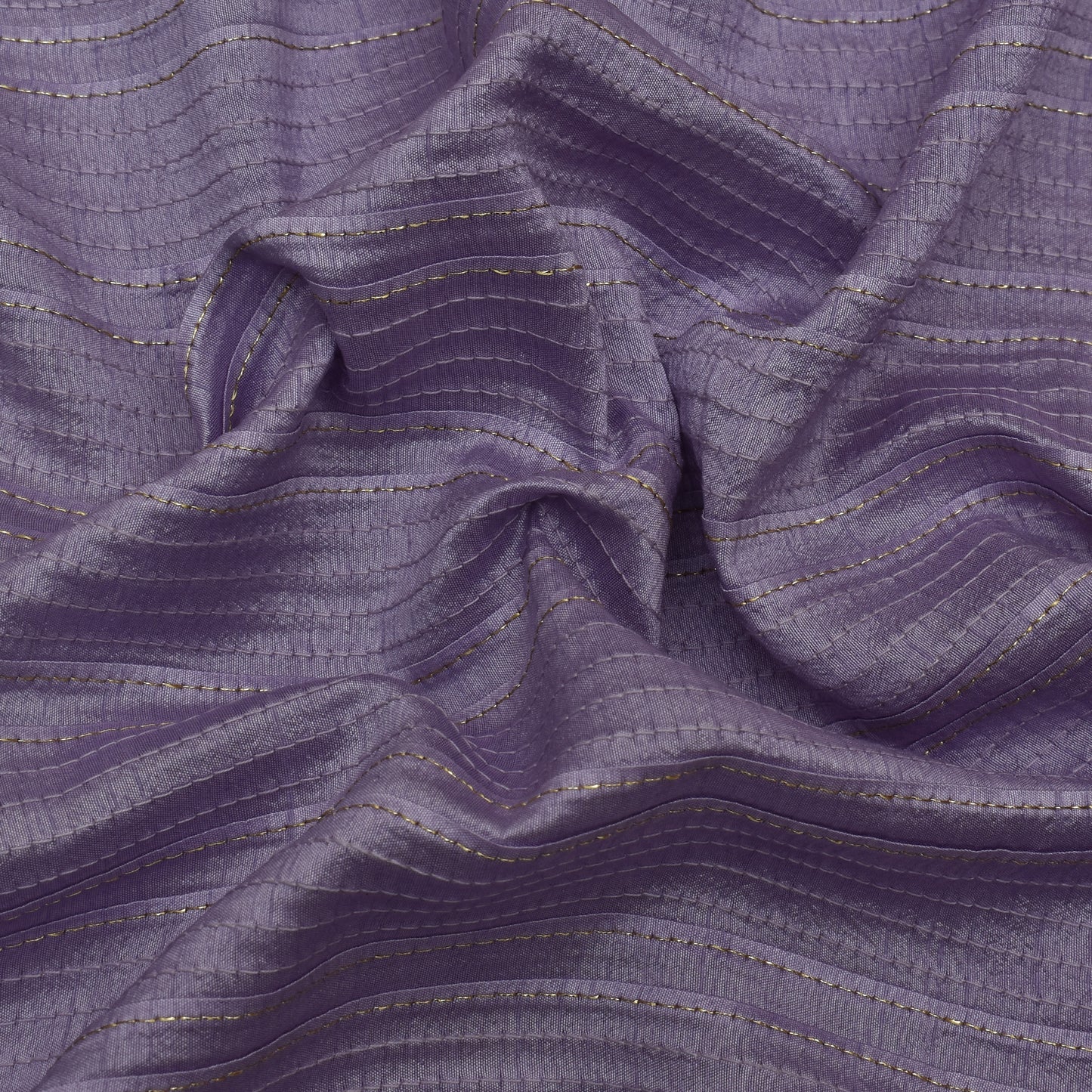 Lavender Color Slub Silk Pintex Fabric