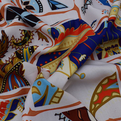 Colored Reyon Print Fabric