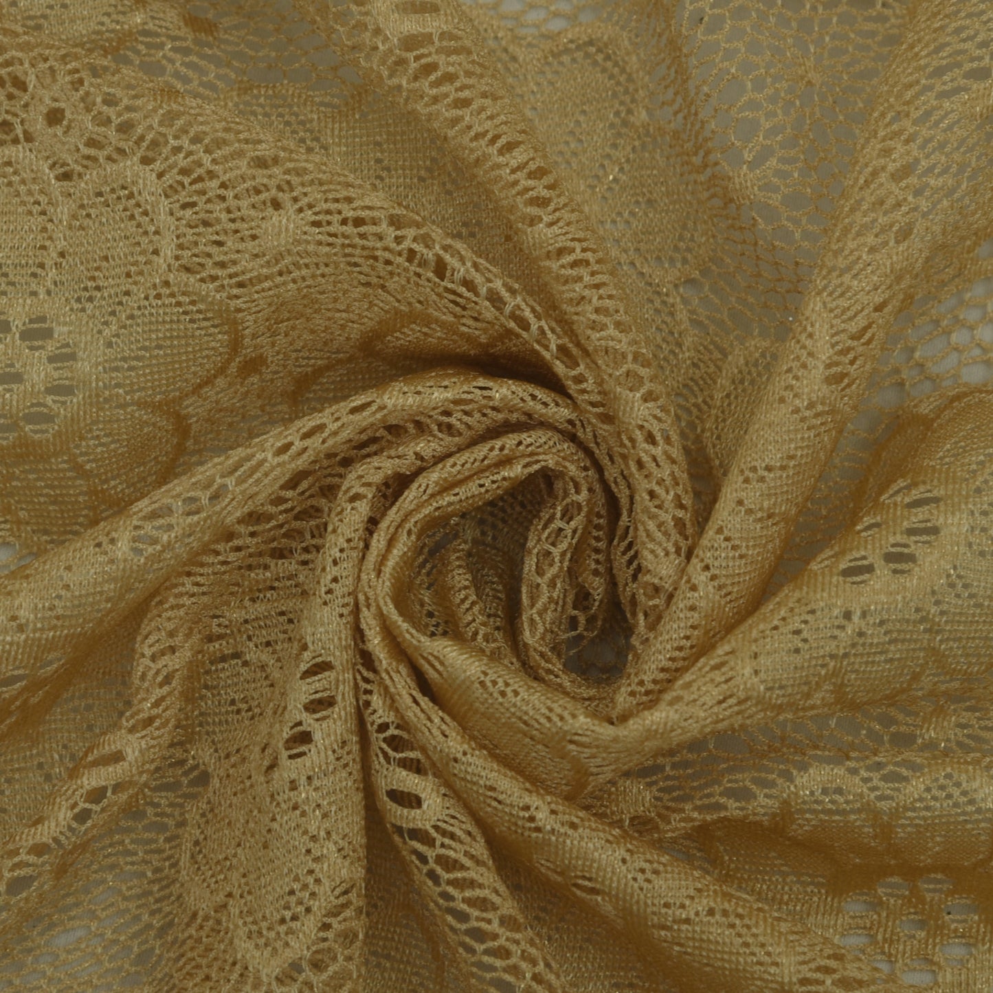 Beige Color Chantilly Lace Fabric