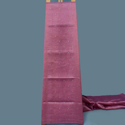 Pink Color Katan Meena Brocade Fabric