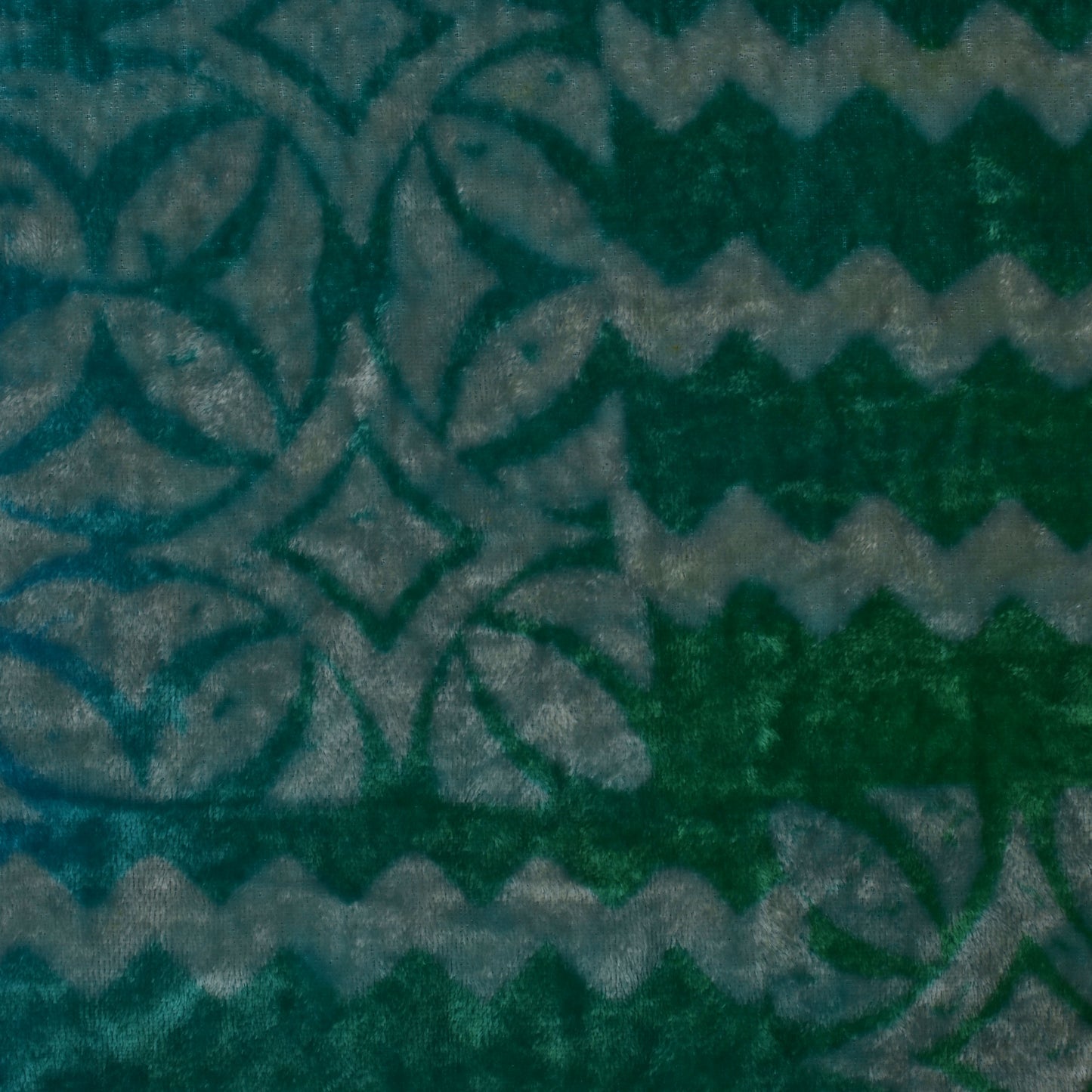 Shaded Color Silk Velvet Print Fabric