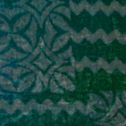 Shaded Color Silk Velvet Print Fabric