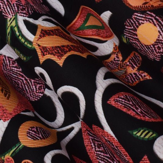 Colored Rayon Print Fabric