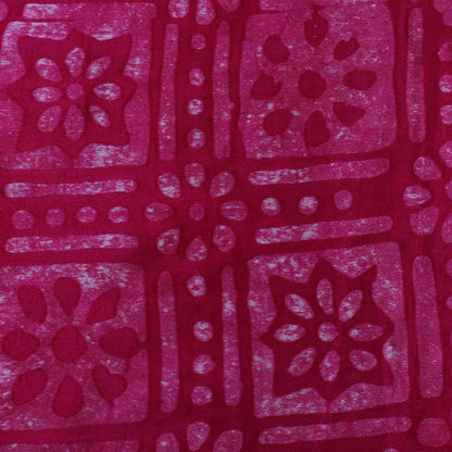 Pink Color Gajji Silk Batik Print Fabric