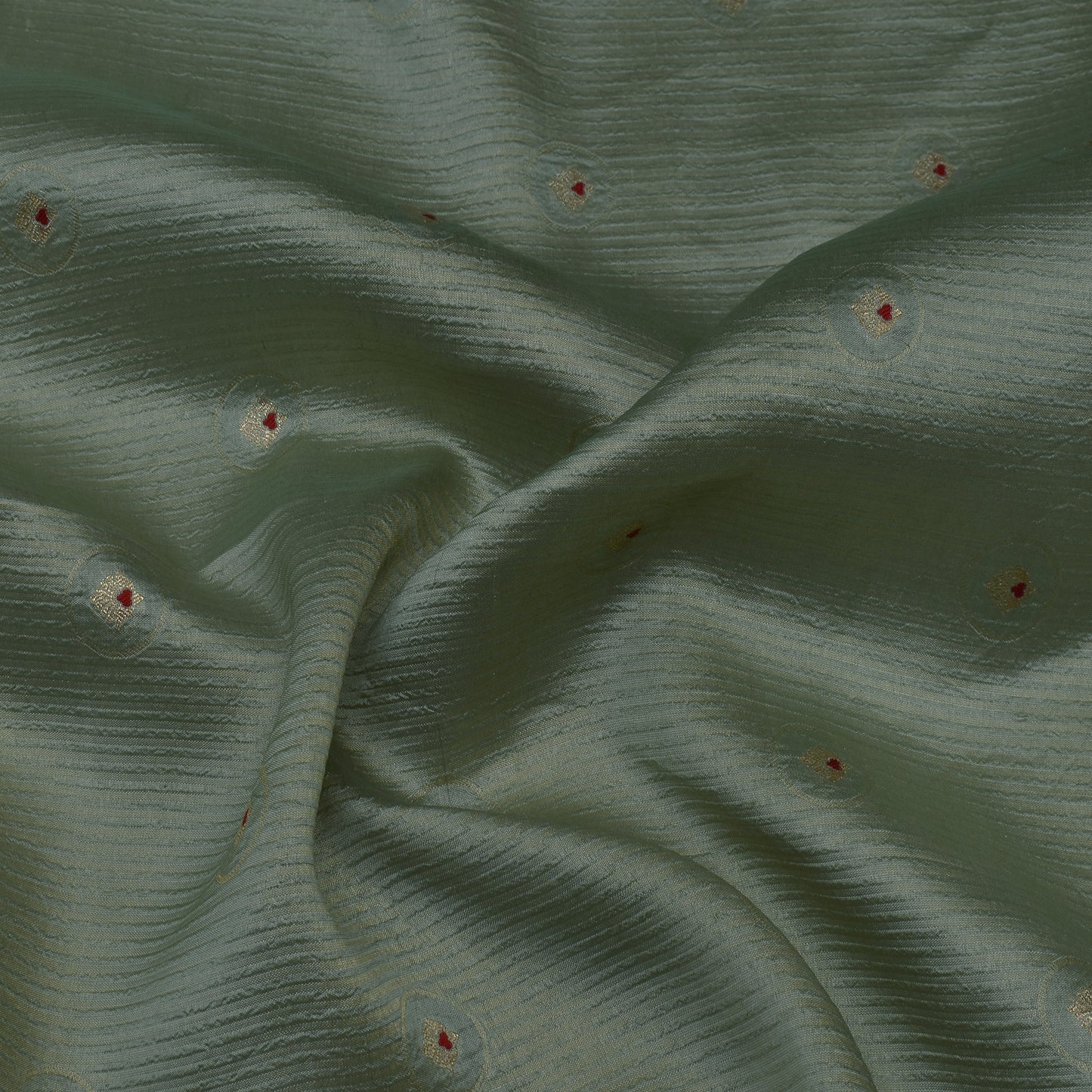 Pistachio Color Katan Meena Brocade Fabric